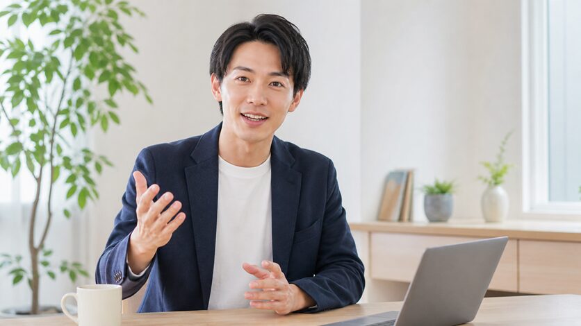 プライムカスタマーの説明をする男性