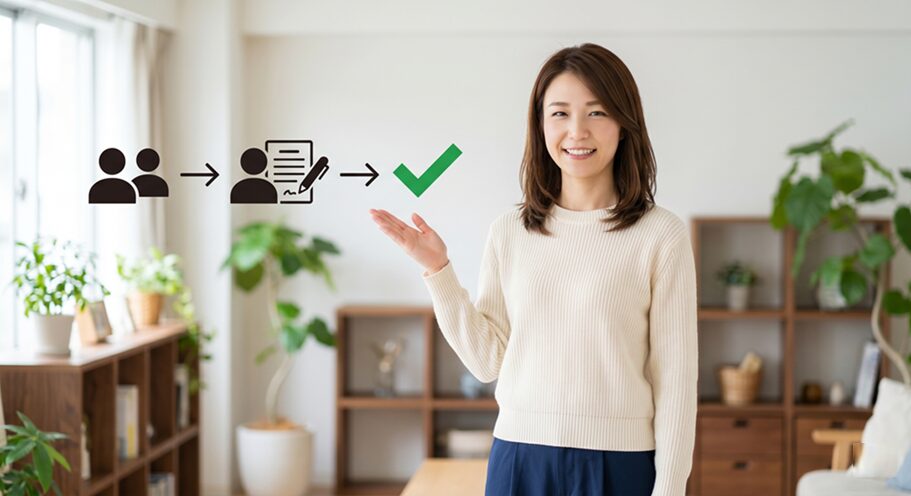 アムウェイの説明をする女性